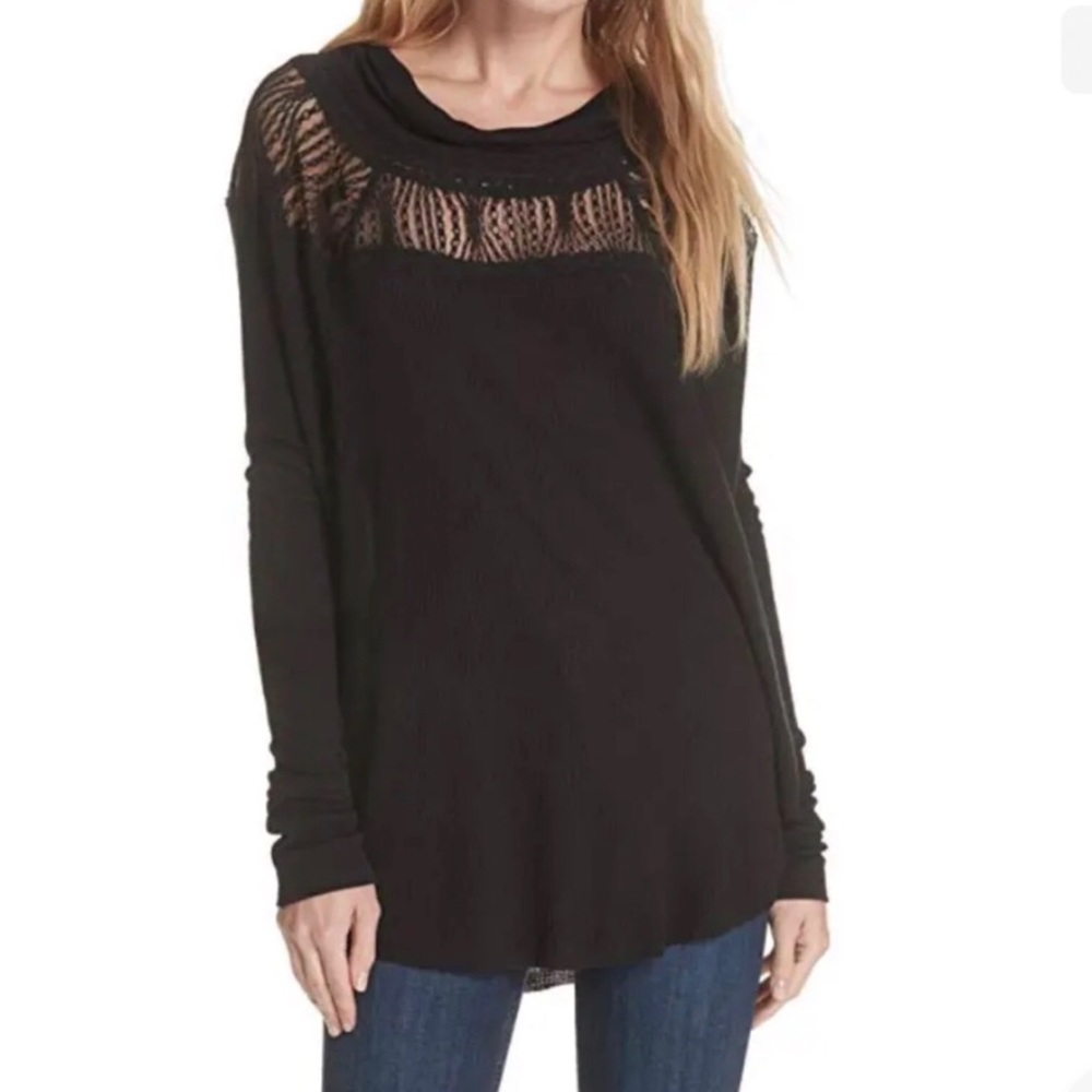 FREE PEOPLE Sexy Top with Lace Insets